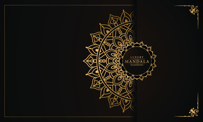 Luxury mandala background with golden arabesque pattern arabic 
islamic east style.decorative mandala for print, poster, cover, 
brochure, flyer, banner.