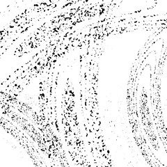 Distress vector texture of curving lines, black and white narrow stripes, distorted lines pattern, dynamical ripply surface.  