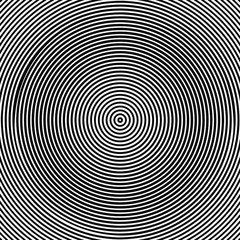 Concentric halftone lines pattern, modern stylish texture, black and white vector illustration.