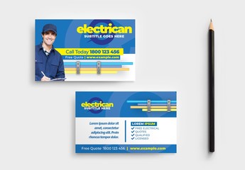 Electrician Business Card Layout