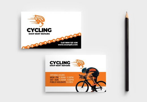 Cycling Shop Business Card Layout