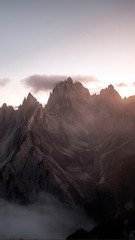 Naklejka premium Dolomites peak in Italy mobile background