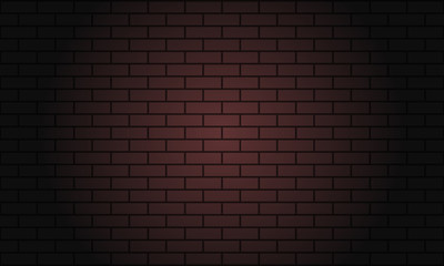 Dark red brick wall background. Vector design