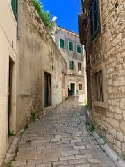 narrow street in the old town of croatia