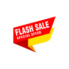 Flash Sale banner template design.Vector illustration.