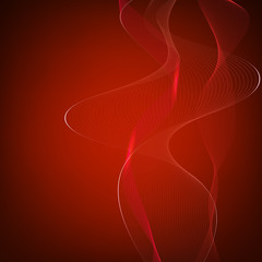 Vector illustration. Abstract background of bright wave lines