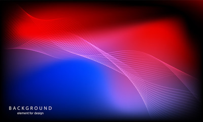 Fototapeta na wymiar Abstract wave element for design. Digital frequency track equalizer. Stylized line art background. Colorful shiny wave with lines created using blend tool. Curved wavy line, smooth stripe Vector