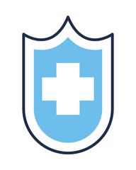 Fototapeta premium shield with medical cross icon
