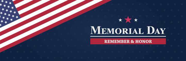 Memorial Day background vector illustration