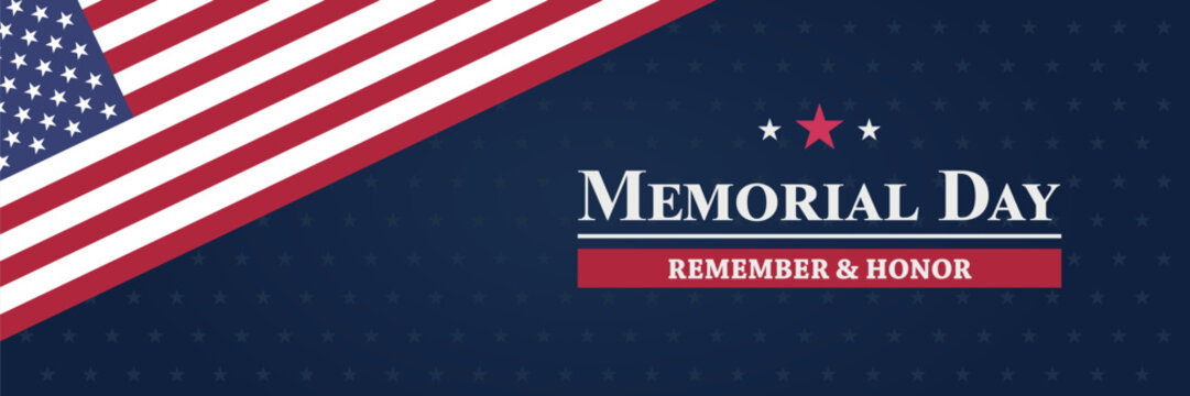 Memorial Day background vector illustration