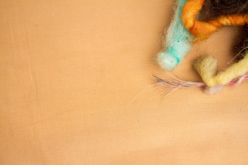 wool on fabric background