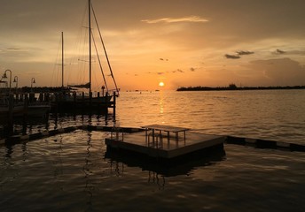 Obraz na płótnie Canvas Sunset in the Harbor
