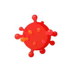 Coronavirus COVID-19 virus isolated on white.