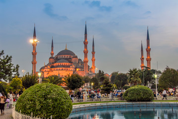 Fatih, Istanbul, Turkey, 07 October 2006: Blue Mosque, Sultanahmet, Ramadan, Iftar Time