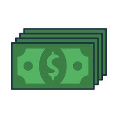 bills money dollars isolated icon