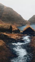 Saksun village in Faroe islands