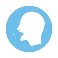 person coughing sick fill style icon