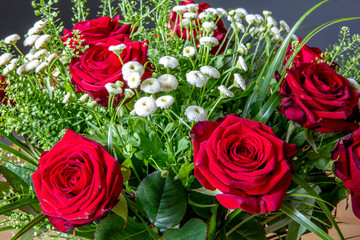 Bouquet of red roses
