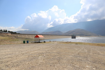 lake and mountains