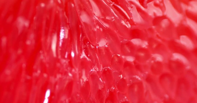 The flesh is juicy ripe grapefruit rotates slowly.