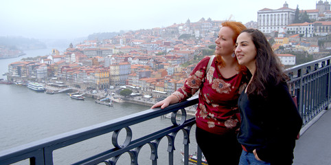 Walking over Dom Luis Bridge in Porto - travel photography