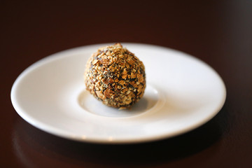 Beautiful photo of a delicious candy on a saucer