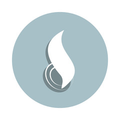 Fire, flame badge icon. Simple glyph, flat vector of fire icons for ui and ux, website or mobile application