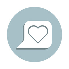 Friendship, love message badge icon. Simple glyph, flat vector of friendship icons for ui and ux, website or mobile application