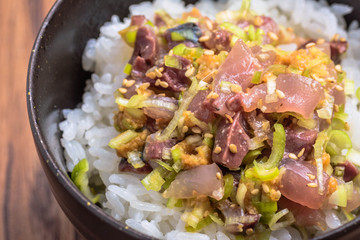 ハマチのなめろう丼