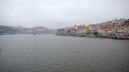 Fototapeta na wymiar The banks of Douro River in the city of Porto - travel photography