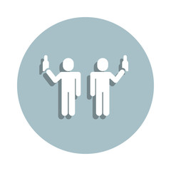 Friendship, friendship badge icon. Simple glyph, flat vector of friendship icons for ui and ux, website or mobile application