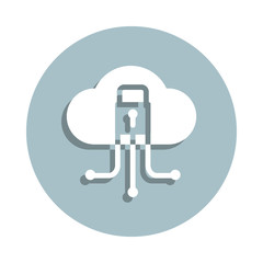 Information, security badge icon. Simple glyph, flat vector of gdpr icons for ui and ux, website or mobile application