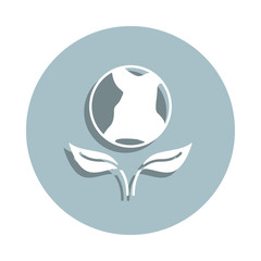 Ecology, save world badge icon. Simple glyph, flat vector of genetics and bioenginnering icons for ui and ux, website or mobile application