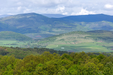Spring Landscape of Cherna Gora mountain, Bulgaria