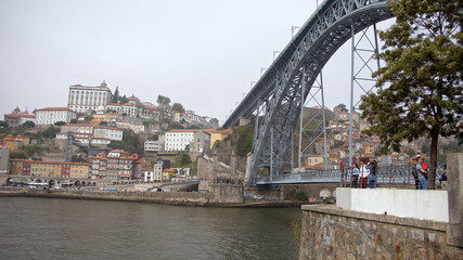 Naklejka premium Famous Dom Luis Bridge in Porto - travel photography