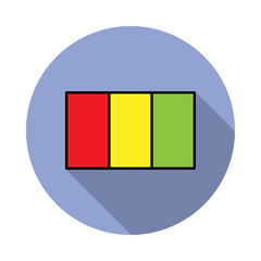 National flag of Guinea in simple colors with name icon long shadow icon. Simple color vector of flags icons for ui and ux, website or mobile application