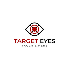 Design logo templates for your business, Modern and lines style, Target with eye or lens vector or archery logo design