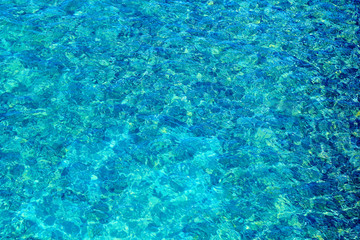 Beautiful photo of blue sea water with waves photographed close-up