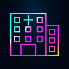 Building, clinic, hospital nolan icon. Simple thin line, outline vector of hospital building icons for ui and ux, website or mobile application