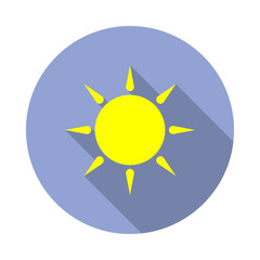 the sun flat long shadow icon. Simple color vector of summer icons for ui and ux, website or mobile application