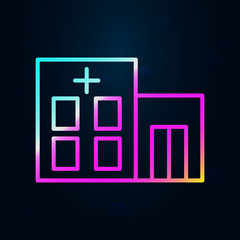 Building, clinic, hospital nolan icon. Simple thin line, outline vector of hospital building icons for ui and ux, website or mobile application