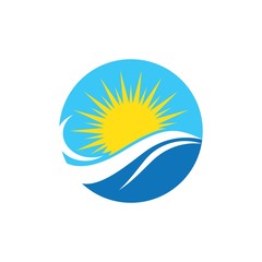 Obraz premium Natural Water wave Logo