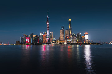 Naklejka premium Shanghai skyline