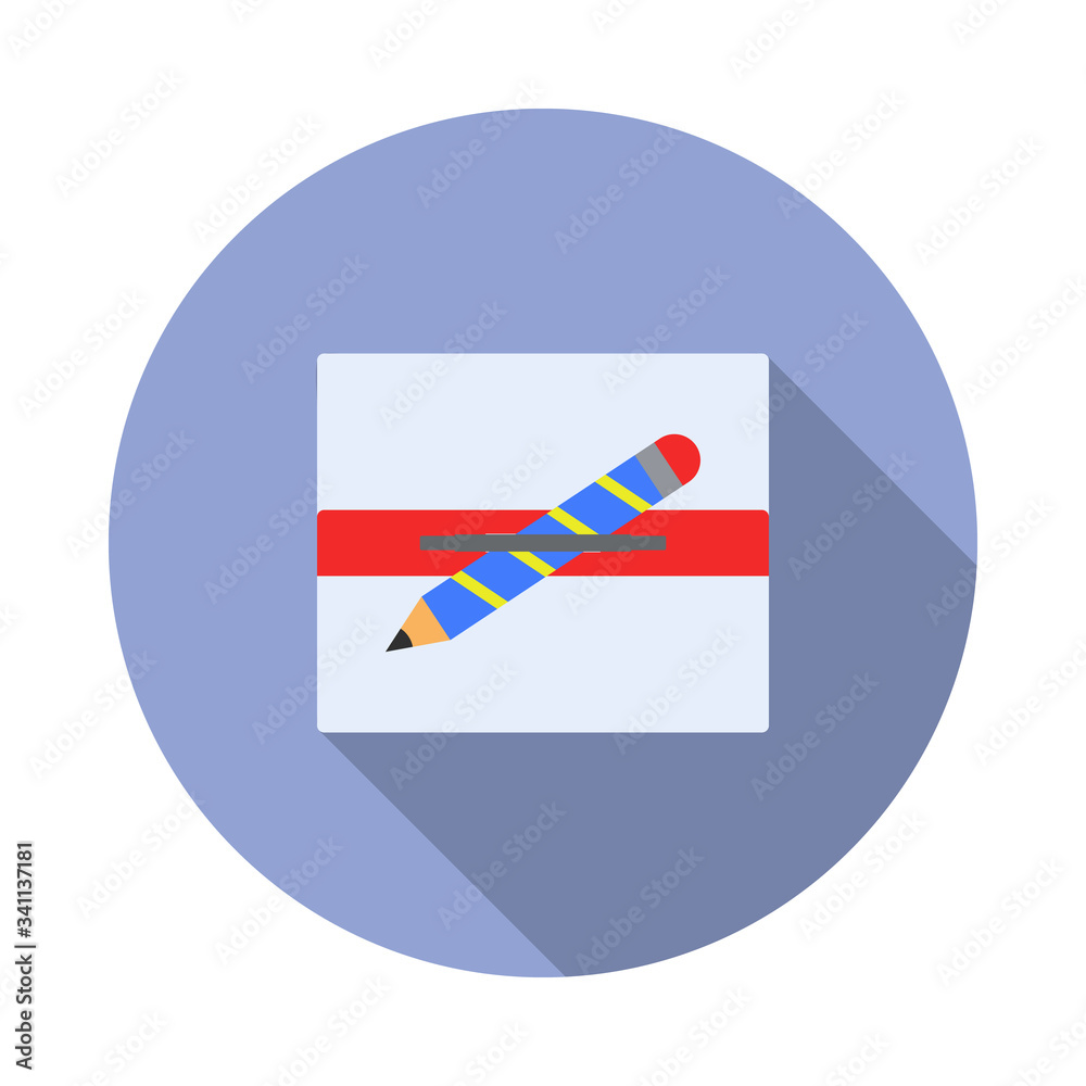Aufkleber email colored long shadow icon. simple color vector of programming sticker icons for ui and ux, webs