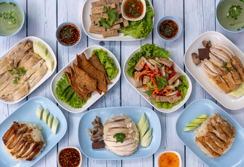 Thai Food Mixed Dishes Set - Khao Man Ghai etc