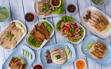 Thai Food Mixed Dishes Set - Khao Man Ghai etc