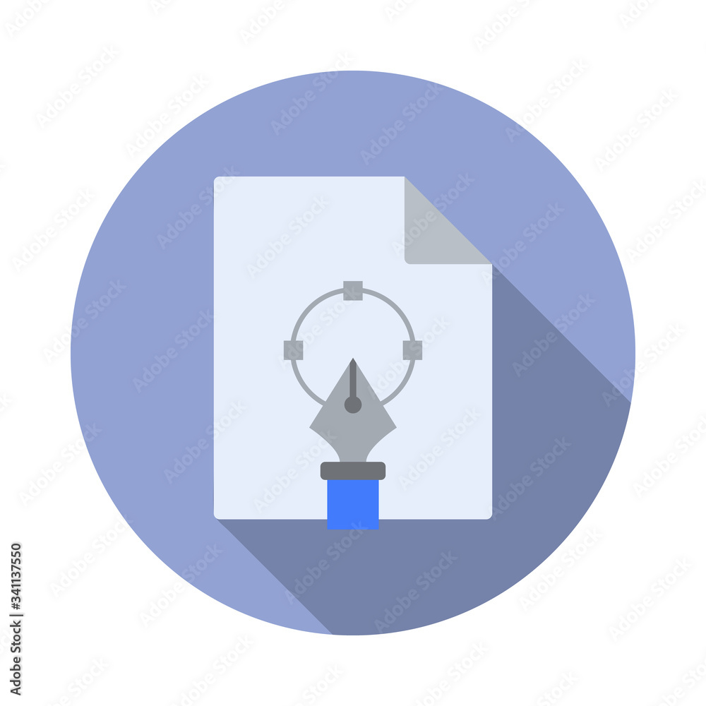 Aufkleber digital graphics colored long shadow icon. simple color vector of programming sticker icons for ui a