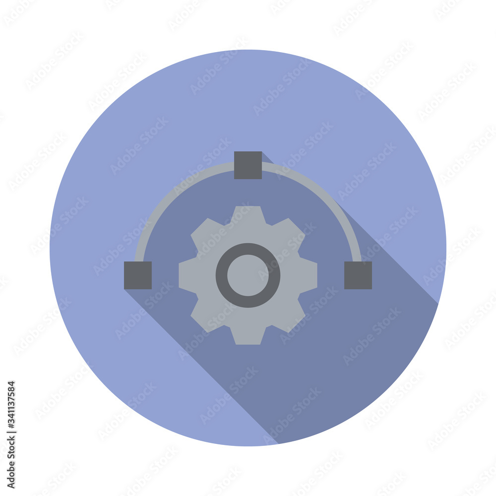 Aufkleber illustrator settings colored long shadow icon. simple color vector of programming sticker icons for 