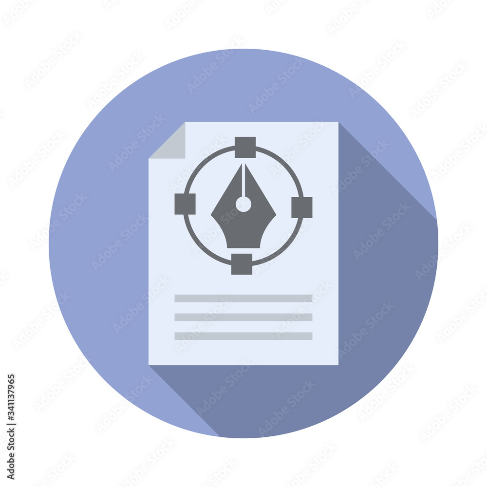 Aufkleber illustrative description colored long shadow icon. simple color vector of programming sticker icons 