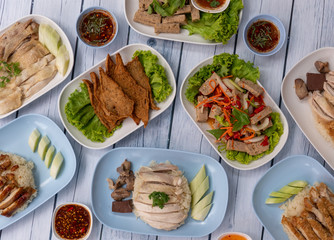 Thai Food Mixed Dishes Set - Khao Man Ghai etc